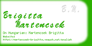 brigitta martencsek business card